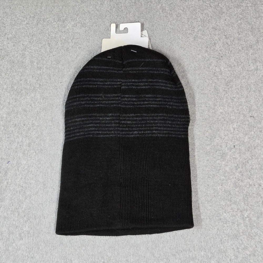 Sonoma Men Beanie ONE SIZE Black Stripe Insulated Cuffed NWT
